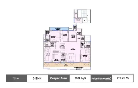 5 BHK 2981 SqFt